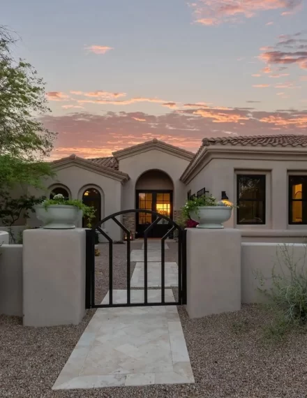 Custom kitchen cabinetry and island in a Paradise Valley new build