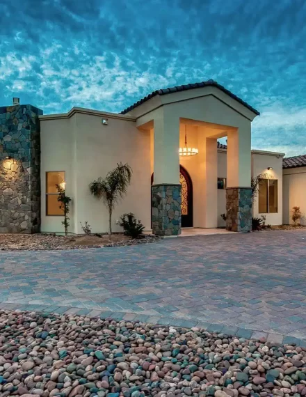 Scottsdale Mountain kitchen with rebuilt cabinetry and stone countertops